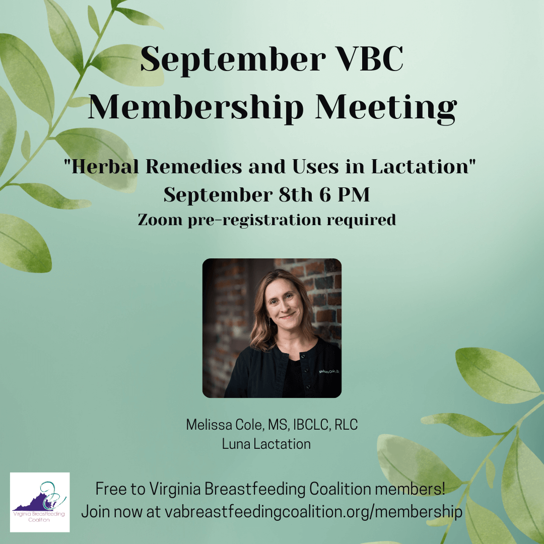 September 2021 VA Breastfeeding Coalition Meeting